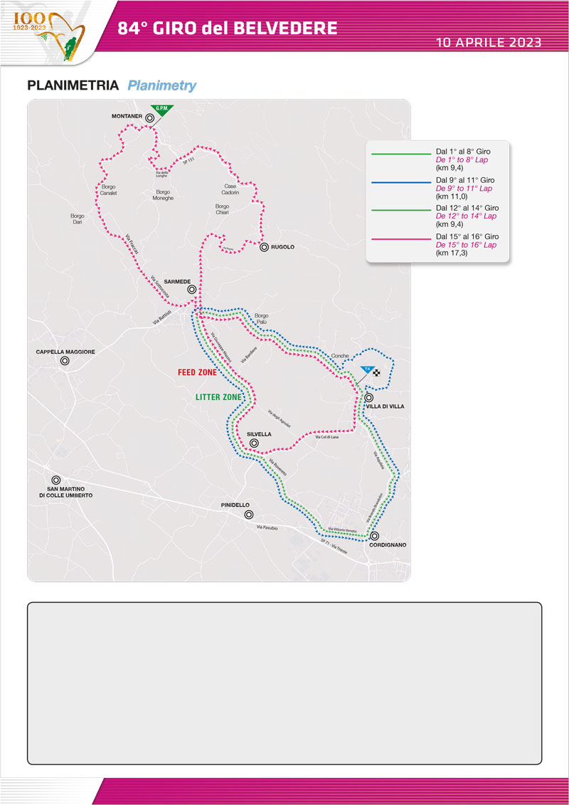 Giro del Belvedere - Planimetria e Altimetria